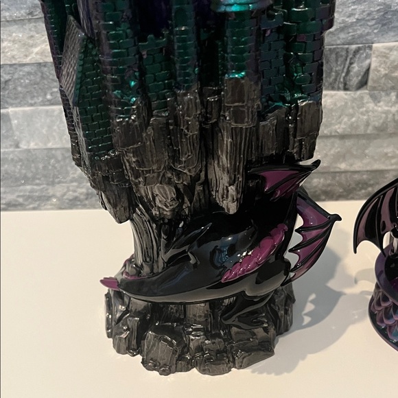 Disney Villains Maleficent Candle with Green and Black Castle Design - Picture 5 of 7